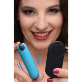 21X Vibrating Bullet with Remote Control - Blue